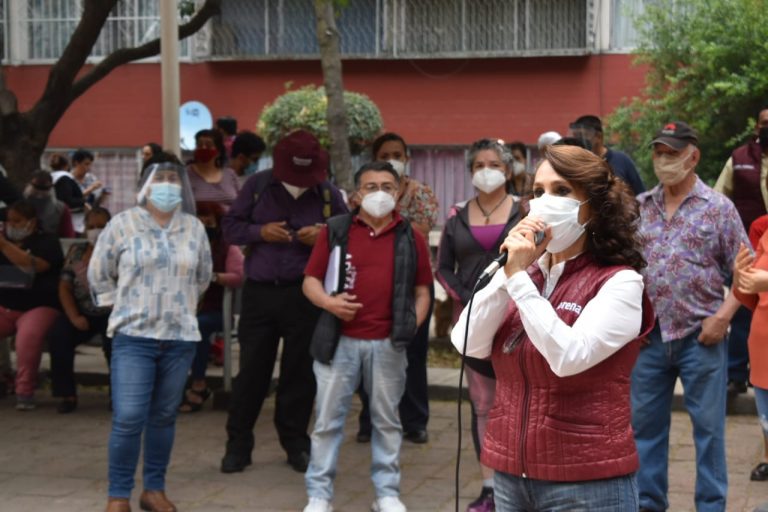 Como parte de sus 10 propuestas, Dolores Padierna adelantó que gestionará presupuesto para restaurar los edificios dañados por el sismo de 2017.