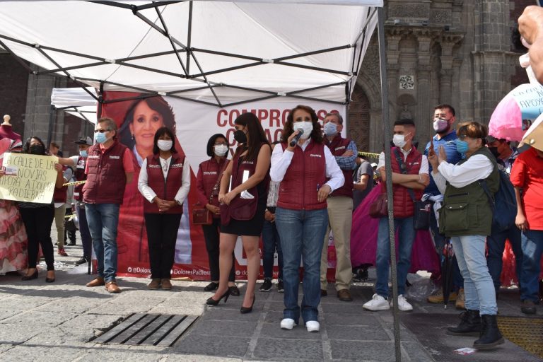 La candidata por la coalición "Juntos haremos historia", Dolores Padierna
